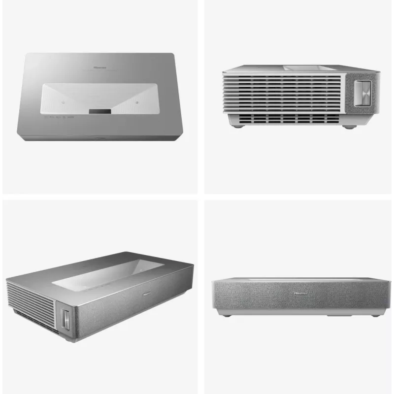 Hisense 120L5ND projektors ar īpaši īsu fokusu 2700 ANSI lūmeni DLP UHD 4K (3840x2160) Melns, Sudrabs 3D