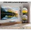 Hisense 120L5ND projektors ar īpaši īsu fokusu 2700 ANSI lūmeni DLP UHD 4K (3840x2160) Melns, Sudrabs 3D
