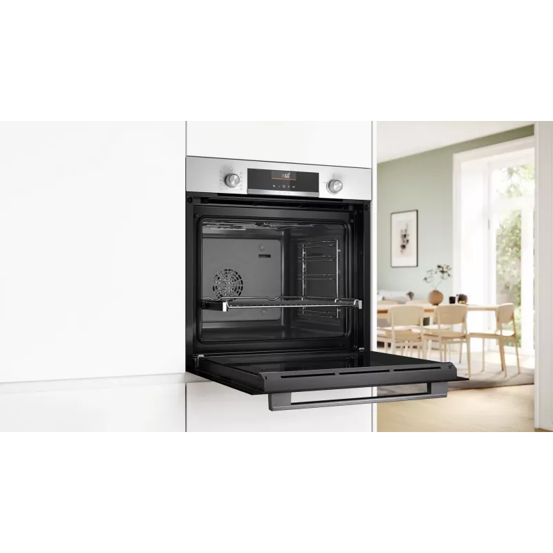 Iebūvējamā elektriskā cepeškrāsns Bosch Serie 6 HBG536EW4 — 71 L, 3400 W, balta, EasyClean, 10 automātiskās programmas