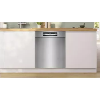 Iebūvējamā trauku mazgājamā mašīna Bosch SMU2HVS06E — 60 cm, 14 komplekti, 5 programmas, siltummaiņa žāvēšana