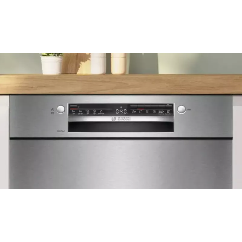 Iebūvējamā trauku mazgājamā mašīna Bosch SMU2HVS06E — 60 cm, 14 komplekti, 5 programmas, siltummaiņa žāvēšana