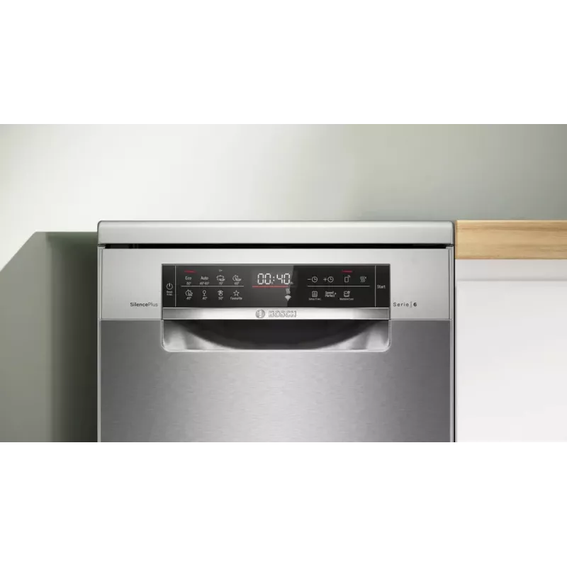 Brīvi stāvoša trauku mazgājamā mašīna Bosch Serie 6 SPS6EMI21E — Šaurā 45 cm, 10 trauku komplekti, 8 programmas, Energoklase B