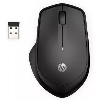 HP 280 klusā bezvadu pele, labā roka, optiskā, RF bezvadu, melna