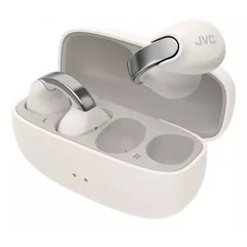 JVC HA-NP1T Bezvadu austiņas True Wireless Stereo (TWS) Ausu klipšu tipa Zvanu/Mūzikas USB Type-C Bluetooth Sudraba, Balta