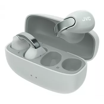 JVC HA-NP1T Bezvadu austiņas True Wireless Stereo (TWS) Ear-clip-on Zvanīšanai/Mūzikai USB Type-C Bluetooth Pelēks, Sudrabs