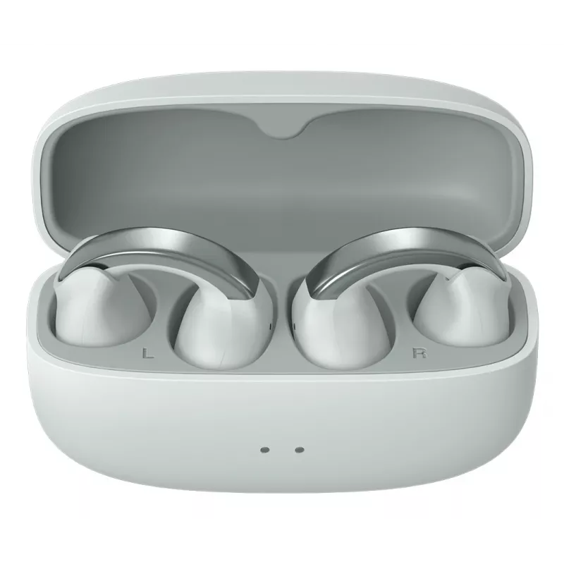 JVC HA-NP1T Bezvadu austiņas True Wireless Stereo (TWS) Ear-clip-on Zvanīšanai/Mūzikai USB Type-C Bluetooth Pelēks, Sudrabs