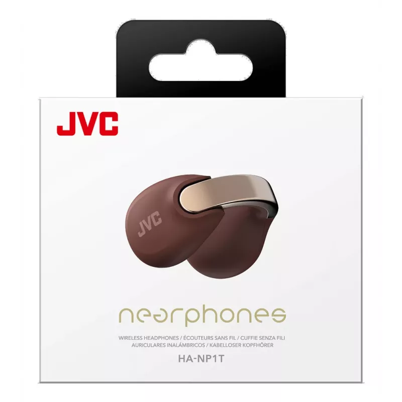 JVC HA-NP1T Bezvadu austiņas True Wireless Stereo (TWS) Ear-clip-on Zvanīšanai/Mūzikai USB Type-C Bluetooth Brūns, Sudrabs