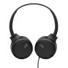 Austiņas JVC HA-S33UC vadu galvas saite, 2 draiveri 29.7 mm, 20–20000 Hz, 1.2 m kabelis, iebūvēts mikrofons, melna