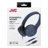 Austiņas JVC HA-S33UCAU vadu binaurālas galvas saite USB-C, 2 draiveri 2.97 cm, 20–20000 Hz, kabelis 1.2 m, zila