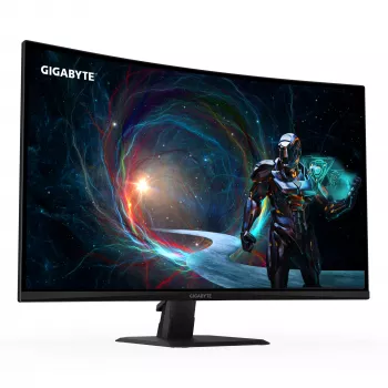 GIGABYTE GS32QCA 31.5 collu QHD izliekts spēļu monitors - 2560 x 1440, 180Hz, 1ms, 250 cd/m², FreeSync, HDR Ready, HDMI 2.0, Displayport 1.4