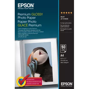 Epson Premium Glossy Photo Paper A4 - 50 loksnes, spīdīgs, 255 g/m²