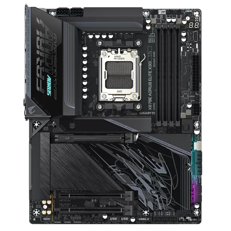 Mātesplate GIGABYTE X870E AORUS ELITE X3D, AM5, ATX