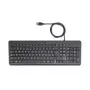HP 150 vadu tastatūra, pilna izmēra (100%), vadu, USB, mehāniska, QWERTY, melna