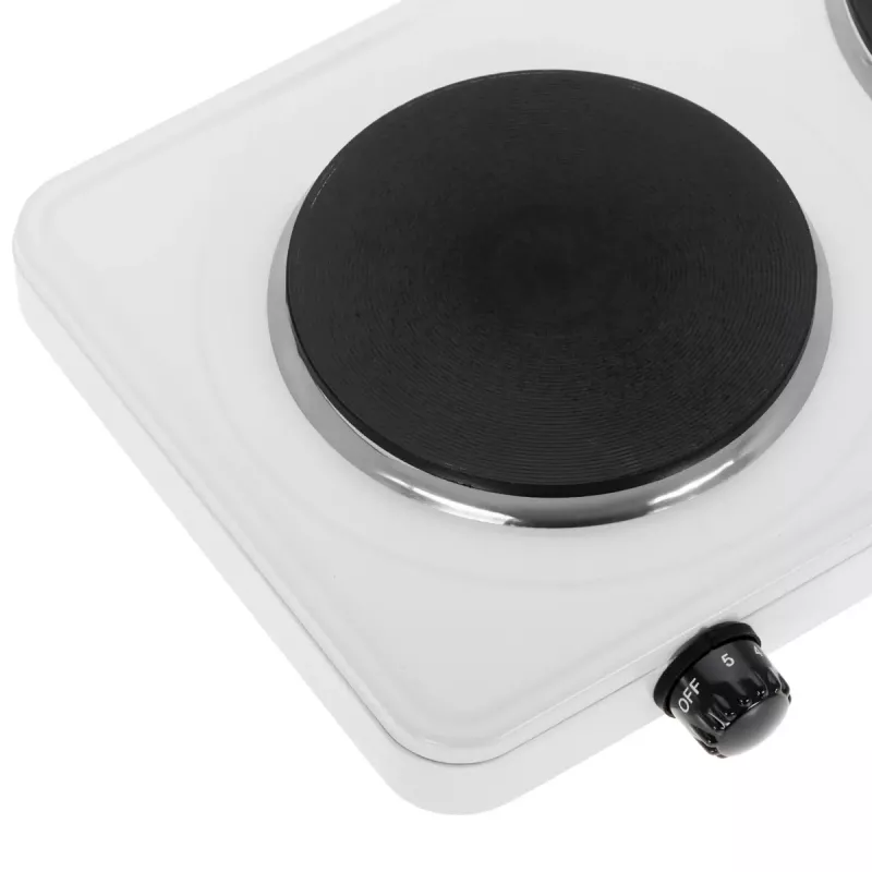 Elektriskā plīts virsma Adler AD 6520, 2 gatavošanas zonas, balta