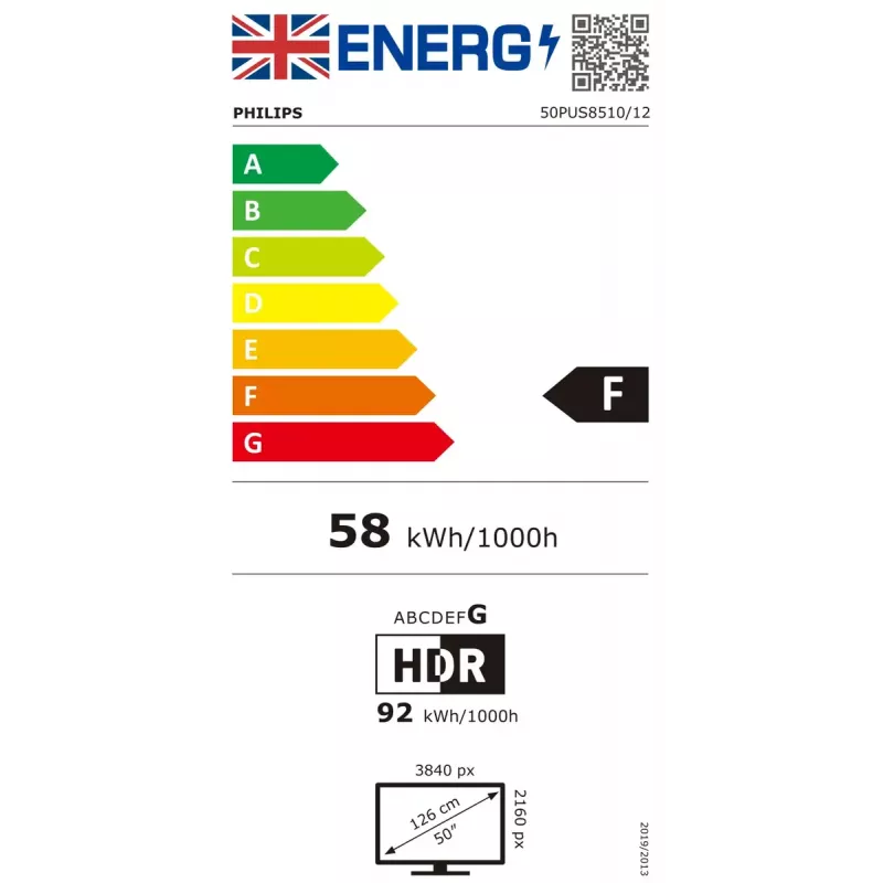 Philips 50PUS8510 127 cm (50 collu) 4K Ultra HD QLED Smart TV Wi-Fi Melns