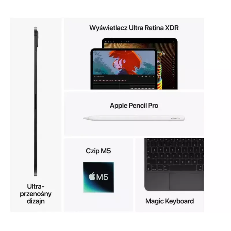 Planšetdators Apple iPad Pro 13 collu M5 16GB 1TB iPadOS