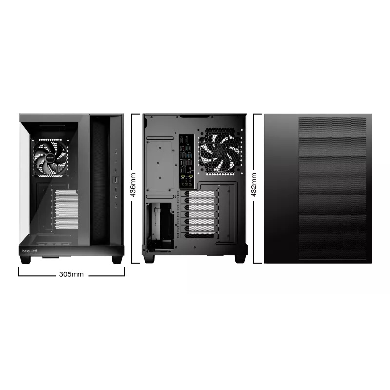 PC korpuss be quiet! Light Base 500 Midi Tower Melns