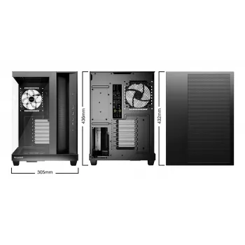 PC korpuss be quiet! Light Base 500 LX Black Midi Tower ATX 3x 120mm ventilatori