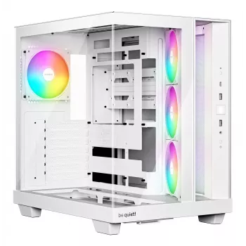 PC korpuss be quiet Light Base 500 LX White Midi Tower ATX/PS2 barošanas bloka atbalsts 3x120 mm priekšā 1x120 mm aizmugurē atbalsta 2.5/3.5 collu diskus 305×436×432 mm