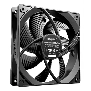 be quiet Pure Wings 3 120mm PWM Reverse Triple-Pack – 3 ventilatoru komplekts, 12 cm, melns
