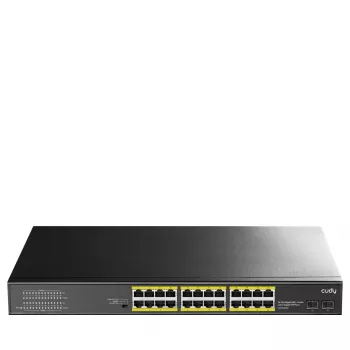 CUDY GS1028PS2 24-portu Gigabit PoE+ slēdzis ar 2 SFP pieslēgvietām