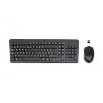 HP 330 bezvadu pele un tastatūras komplekts, pilnizmēra (100%), bezvadu, RF bezvadu, QWERTY, melns, pele iekļauta