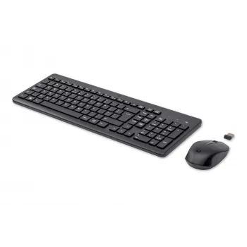HP 330 bezvadu pele un tastatūras komplekts, pilnizmēra (100%), bezvadu, RF bezvadu, QWERTY, melns, pele iekļauta