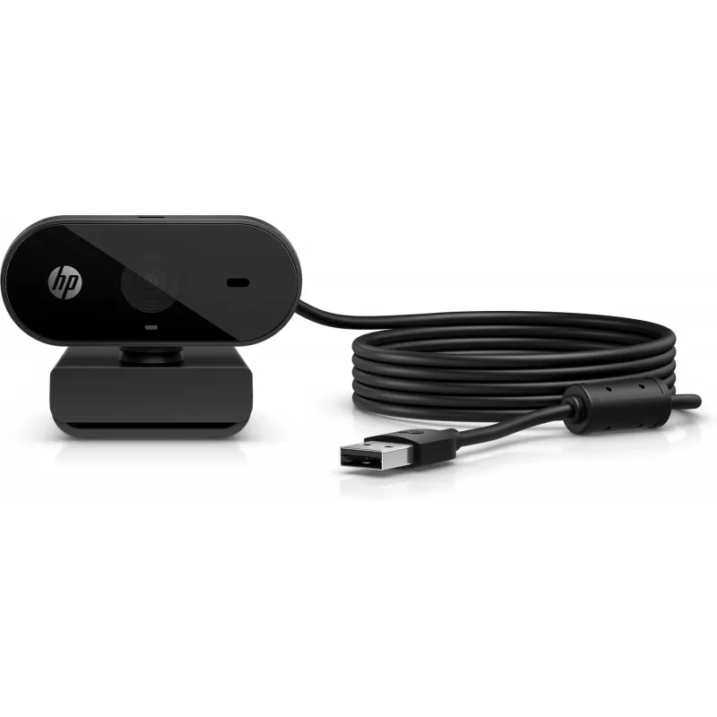 HP 320 FHD tīmekļa kamera, 1920 x 1080 pikseļi, Full HD, 30 kadri/s, mājas lietošanai, USB, melna