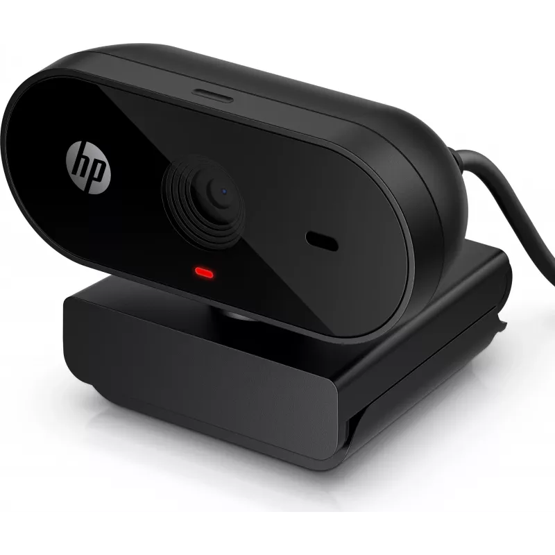 HP 320 FHD tīmekļa kamera, 1920 x 1080 pikseļi, Full HD, 30 kadri/s, mājas lietošanai, USB, melna