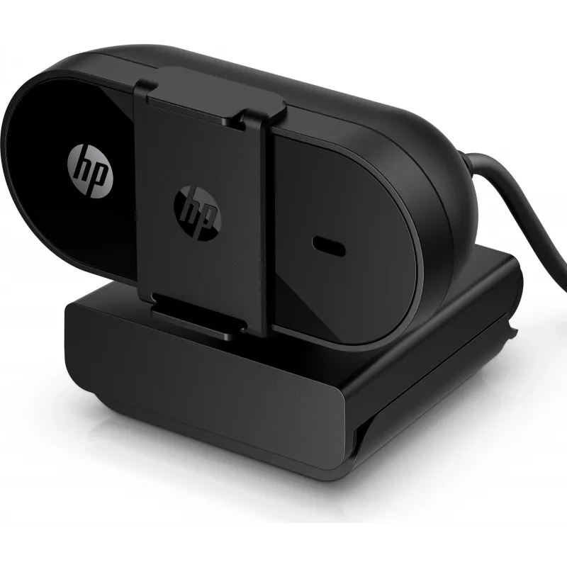 HP 320 FHD tīmekļa kamera, 1920 x 1080 pikseļi, Full HD, 30 kadri/s, mājas lietošanai, USB, melna