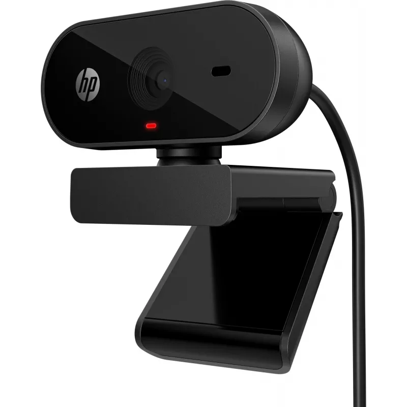 HP 320 FHD tīmekļa kamera, 1920 x 1080 pikseļi, Full HD, 30 kadri/s, mājas lietošanai, USB, melna