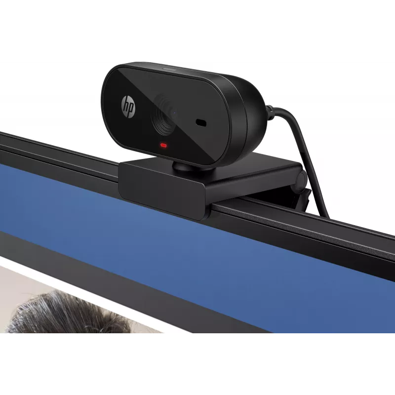 HP 320 FHD tīmekļa kamera, 1920 x 1080 pikseļi, Full HD, 30 kadri/s, mājas lietošanai, USB, melna