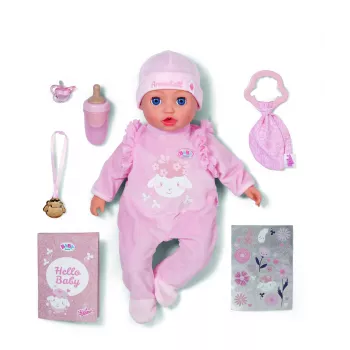 ZAPF Creation BABY born Annabell 43 cm – mīksts ķermenis, skaņas un kustības, lelle