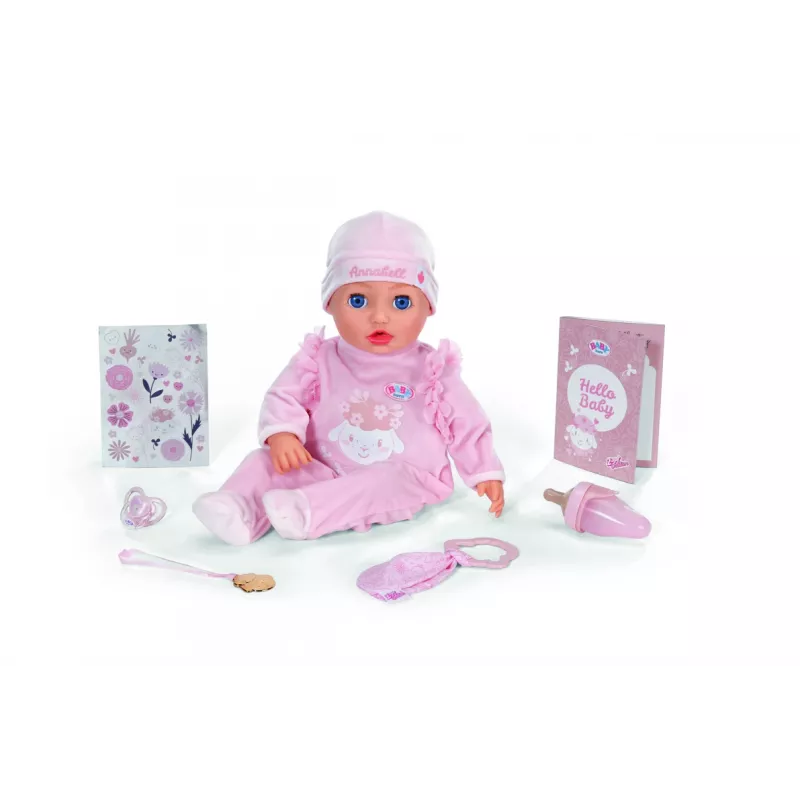 ZAPF Creation BABY born Annabell 43 cm – mīksts ķermenis, skaņas un kustības, lelle