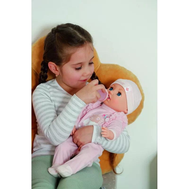 ZAPF Creation BABY born Annabell 43 cm – mīksts ķermenis, skaņas un kustības, lelle