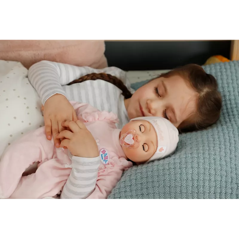 ZAPF Creation BABY born Annabell 43 cm – mīksts ķermenis, skaņas un kustības, lelle