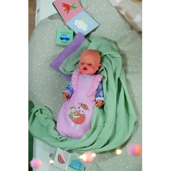Leļļu guļammaiss ZAPF BABY born Sleeping Bag Flower, audums, salokāms, 3+ gadiem
