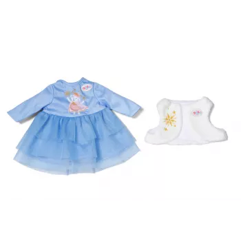 ZAPF BABY born Ziemas kleita 36 cm lellēm, daudzkrāsaina, salokāma, vecumam 1+