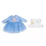 ZAPF BABY born Ziemas kleita 36 cm lellēm, daudzkrāsaina, salokāma, vecumam 1+