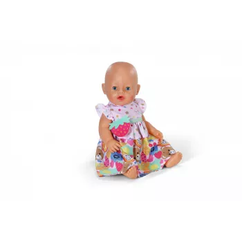 ZAPF BABY born Kleita Fruit lellēm līdz 43 cm, daudzkrāsaina, ar augļu rakstu