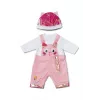 Drēbju komplekts lellei ZAPF BABY born Kombinezons ar cepuri 43 cm lellēm, daudzkrāsains, salokāms, vecumam 3+