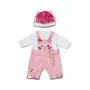 Drēbju komplekts lellei ZAPF BABY born Kombinezons ar cepuri 43 cm lellēm, daudzkrāsains, salokāms, vecumam 3+