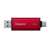 Ārējais SSD Kingston 2TB Dual USB-A/USB-C, USB 3.2 Gen 2, 1050 MB/s lasīšana, 950 MB/s rakstīšana, Melns/Sarkans