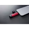 Ārējais SSD Kingston 2TB Dual USB-A/USB-C, USB 3.2 Gen 2, 1050 MB/s lasīšana, 950 MB/s rakstīšana, Melns/Sarkans