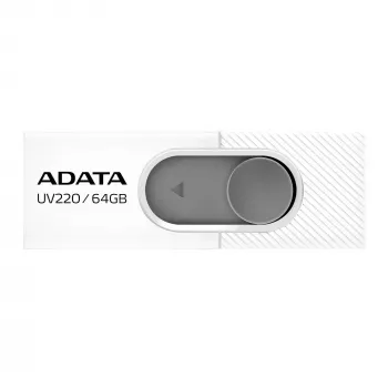 ADATA UV220 USB zibatmiņa 64 GB USB Type-A 2.0 Pelēka, Balta