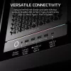PC korpuss CORSAIR FRAME 5000D RS — Melns, ATX/EATX atbalsts, 3x140 mm priekšējie ventilatori, rūdīts stikls, 250×556×542 mm