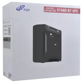 FSP Nano 600 nepārtrauktās barošanas avots (UPS) Standby (Offline) 0.6 kVA 360 W 2 AC kontaktligzdas