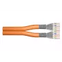DIGITUS instalācijas kabelis - Cat 7 - S/FTP - AWG 23/1 - duplekss - 100m - Oranžs
