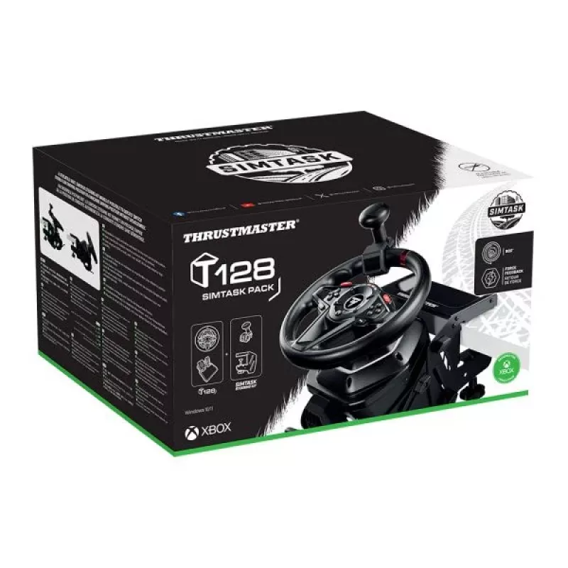 Thrustmaster T128 Black USB stūre ar pedāļiem, PC/Xbox One/Xbox Series S/Xbox Series X