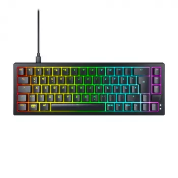 CHERRY K5V2 kompakta tastatūra Gaming USB QWERTZ Melna 68 taustiņi RGB LED